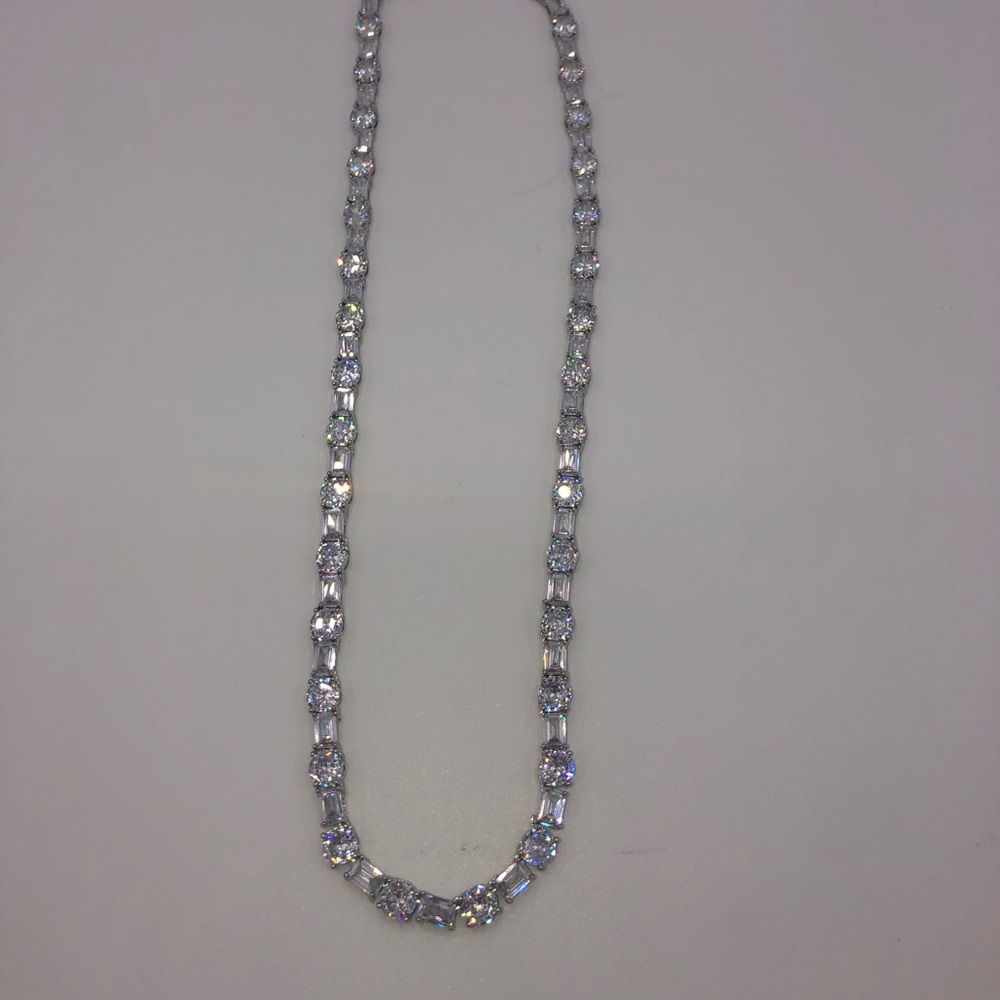 18k 63ct Multi-Stone Tennis Necklace - Picture 9 of 16